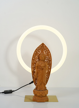 360度全面发光灯圈佛龛圆圈背景灯2022升级款圆环灯现代简约百搭