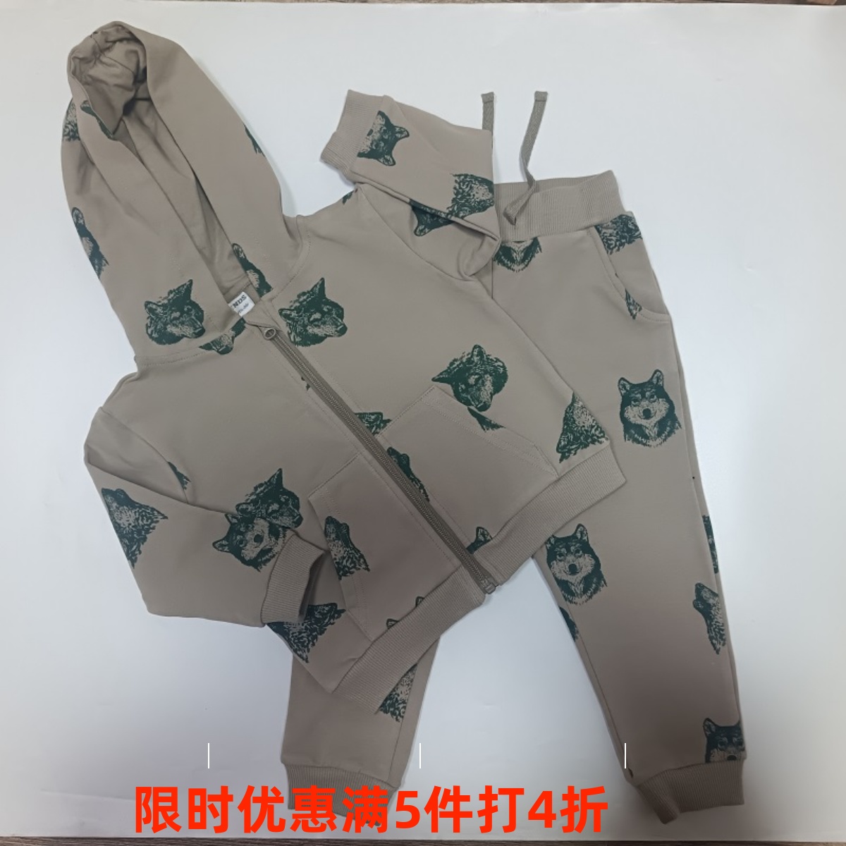 外贸单带帽子外套款长裤休闲