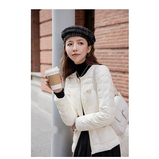 la samanna小香风修身显瘦90%白鹅绒2025新款真羽绒服漂亮外套女