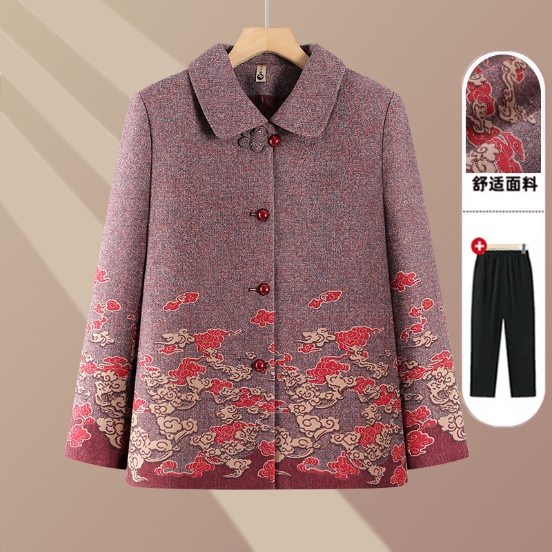 新中式上衣女老太太奶奶春秋外套