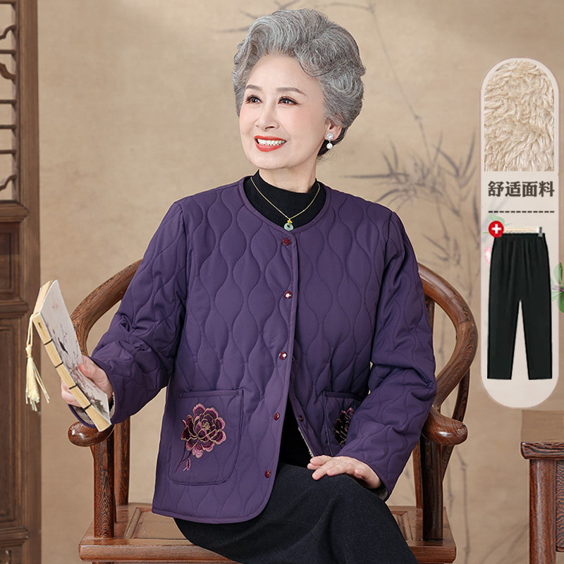 中老年女装妈妈装外套小棉袄