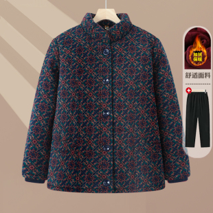 中老年女装冬款棉服妈妈装秋冬加厚保暖短款棉袄休闲冬天棉布外套