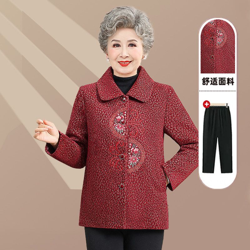 中老年人春装女外套奶奶春秋上衣