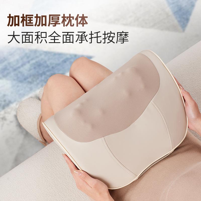 颈椎摩器电动家用靠按枕背部腰部34热多功肩能颈仪加揉捏按摩靠垫