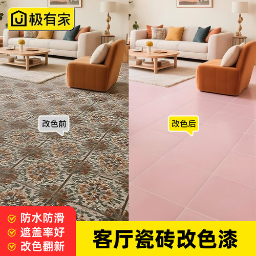 【可调色定制】客厅地面瓷砖漆