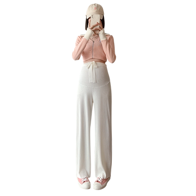 孕妇夏季薄款阔腿裤休闲直筒