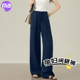 子夏季 百搭直筒宽松舒适休闲阔腿裤 薄款 亚麻裤 外穿2025新款 孕妇裤