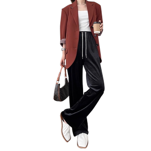 孕妇裤子春秋外穿金丝绒直筒阔腿裤冬季加绒加厚休闲秋冬长裤冬装