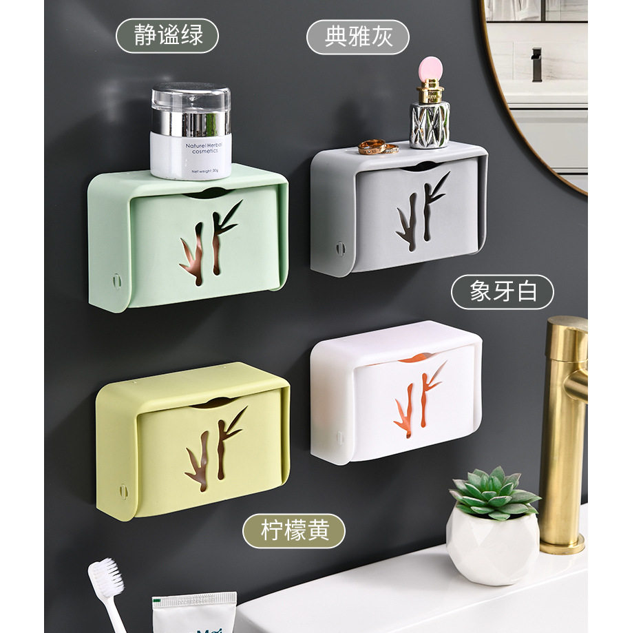 肥皂盒翻盖免打孔大容量挂壁沥水香皂盒洗衣皂盒静溢绿收纳家用