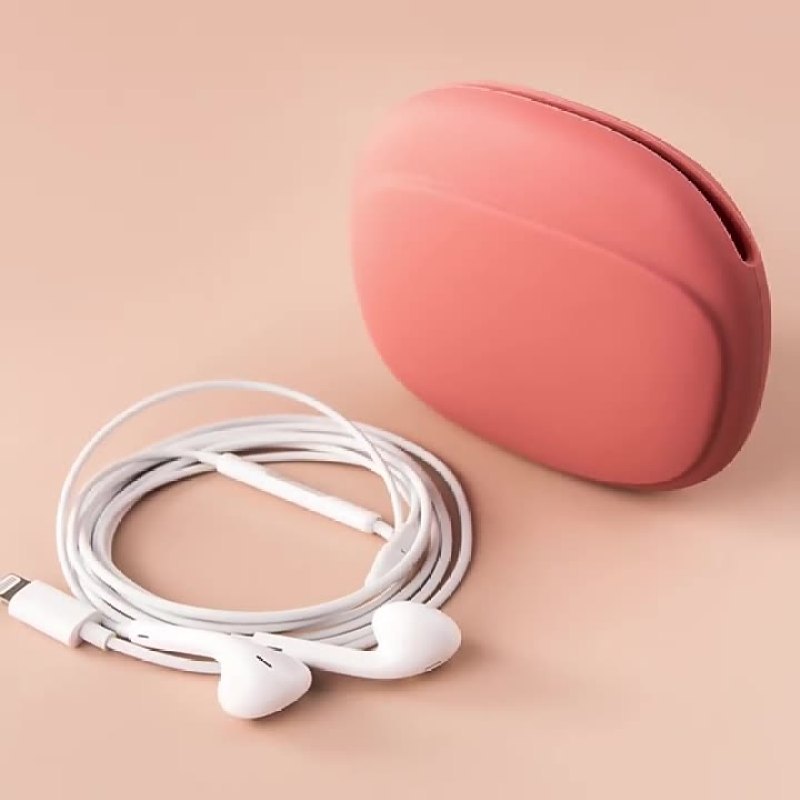 亚马逊热销硅胶耳机收纳包便携式耳机线数据线收纳盒eva耳机线包