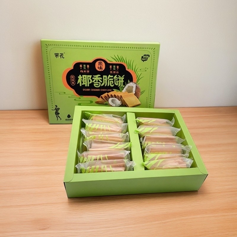 海南特产带礼原味椰香脆饼300g装凤凰机场同款信封饼薄脆手工零食