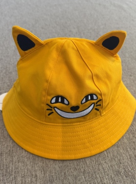 阿百猫爱海南系列渔夫帽 (猫耳朵帽)黄/黑