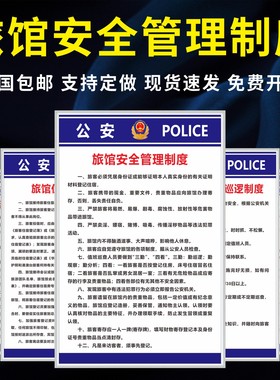 旅馆安全管理制度消防管理火灾事故应急预案酒店旅馆业规章制度牌