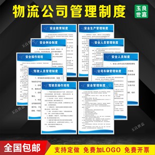 运输公司管理制度牌物流运输规章制度安全例会制度驾驶员操作规程