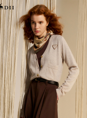 谜底针织开衫单排扣短款拼色毛衣243MZ1327