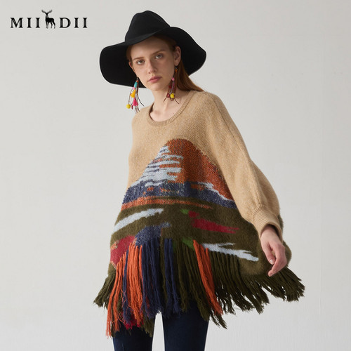 谜底套头针织衫女2024冬