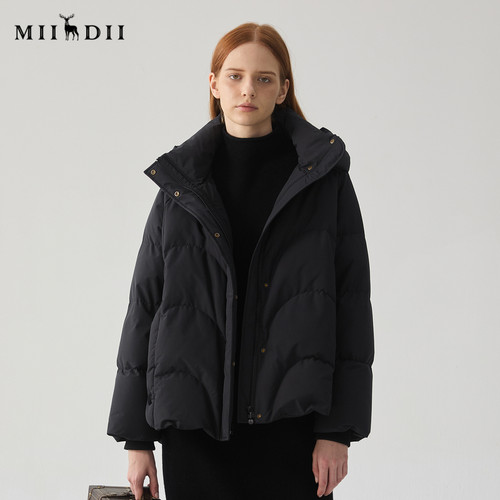 谜底连帽羽绒服女2024冬