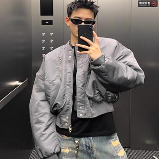 美式街头短款飞行员夹克boomber男春秋季棒球服情侣机车工装外套