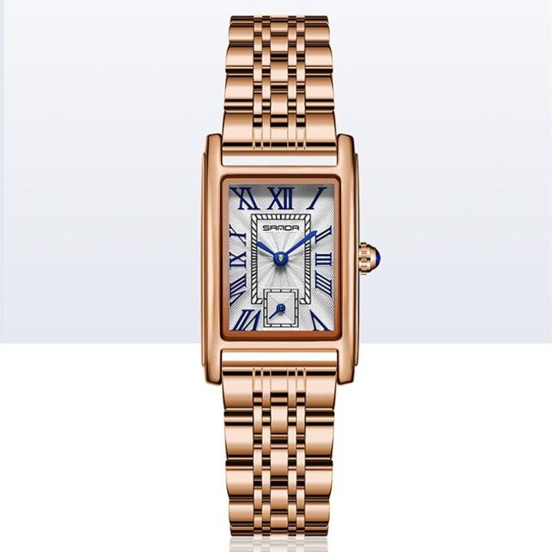 正品方形坦克系列高颜值休闲高冷时尚个性简约气质防水女士手表