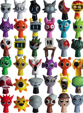 全套节奏盒子迷你手办sprunki音乐游戏周边公仔摆件儿童玩具礼物