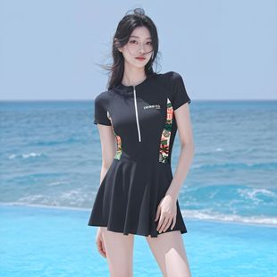 泳衣女款 遮肚顯瘦保守溫泉游泳館專用大碼 泳裝 連體游泳衣2025新款