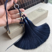 手工编织中国结汽车挂件人造丝高档双流苏穗子 玉饰挂坠饱满吊穗