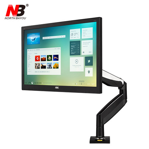 NB F85A 大屏液晶电脑显示器支架桌面台式旋转万向升降底座增高架