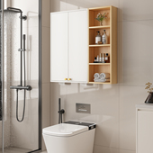 浴室防水卫生间厕所马桶上方置物柜墙上壁挂式 储物收纳柜窄款 吊柜