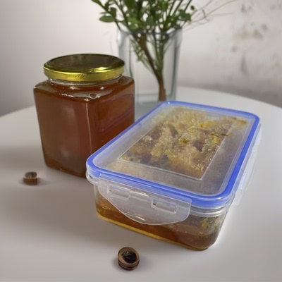 野生土蜂蜜秦岭蜂巢蜜天然