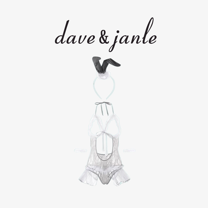 英国 Dave&Janle 惹火猫性感春夏款性感睡衣睡裙连体网衣套礼盒装
