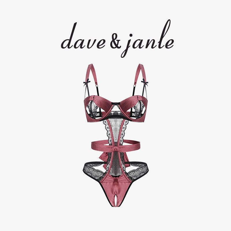 英国 Dave&Janle 性感狙击半乳钢圈连体衣性感睡衣小胸显大礼盒装