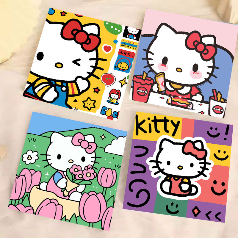 HelloKitty数字油画diy卡通动漫