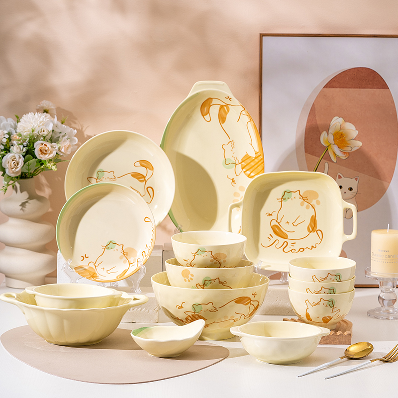 ins奶油风陶瓷饭碗家用2025新款