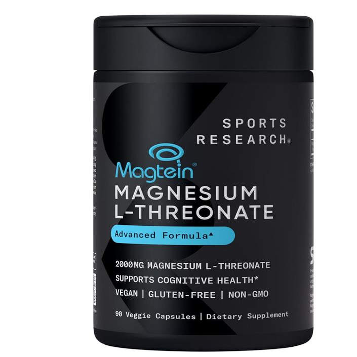 美国代购Sports Research Magnesium L-Threonate 苏酸镁胶囊90粒