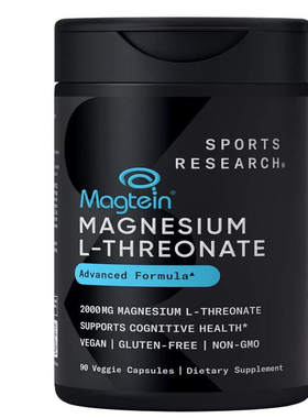 美国Sports Research Magnesium L-Threonate 苏酸镁胶囊90粒