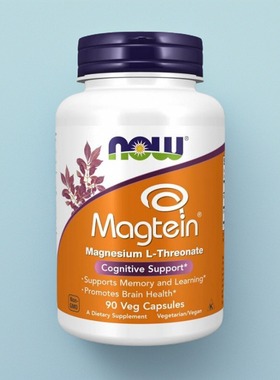 美国成人苏糖酸镁胶囊情绪睡眠Magtein™ NOW Foods 家人保健品