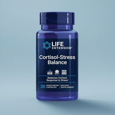 Life Extension Cortisol-Stress Relora情绪压力调整30粒木兰花