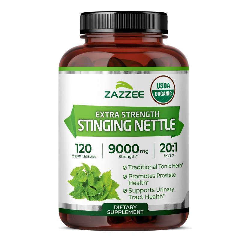 Zazzee Stinging Nettle 20:1高含量120粒刺荨麻浓缩型成人保健