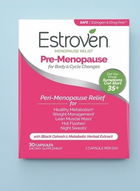 Estroven女士黑升麻大豆异黄酮 Pre-Menopause Relief保健30粒