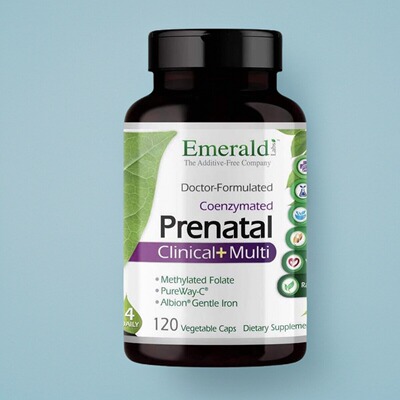 美国孕期复合Prenatal Clinical Multi Albion螯合温和铁全食物成