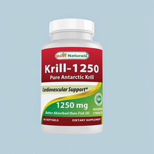 美国代成人磷虾油胶囊Krill Oil 心脑健康家人 Best Naturals 120