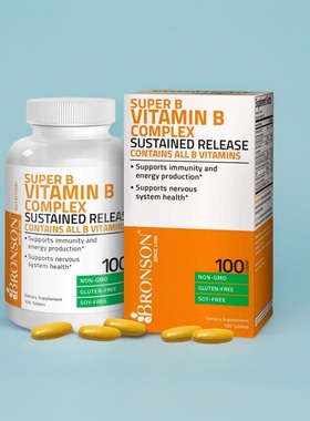 美国Bronson Super B Vitamin B Complex Sustained维生素B族100