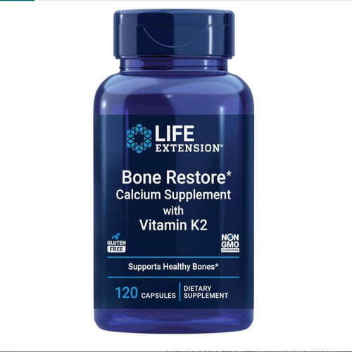 Life Extension Bone Restore成人骨骼保健3种可吸收钙维生素D3K2