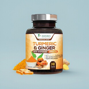 特惠成人姜黄素关节健康免疫Nature's Nutritio Turmeric Curcumi