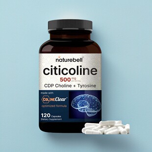 Choline CDP 胞磷脑力健康记忆力120粒 Citicoline 美国成人胆碱