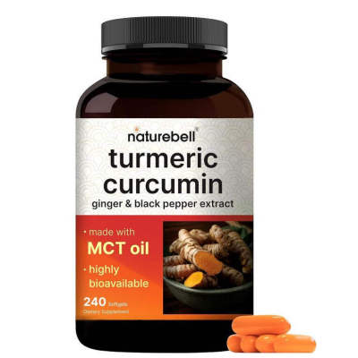 NatureBell Turmeric Curcumin姜黄素生姜黑胡椒MCT油关节保健