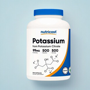 美国成人柠檬酸钾胶囊Nutricost Potassium Citrate 99毫克500粒