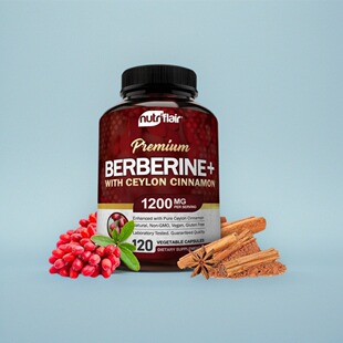 NutriFlr Premium Berberine HCL盐酸小檗碱+锡兰肉桂 抵胰岛