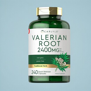 美国缬草根胶囊 Valerian Root240粒成人多梦易醒草本植物Carlyle