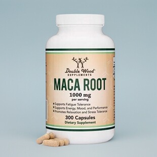 美国购Double Wood Maca Root秘鲁玛咖根胶囊成人男女适用300粒